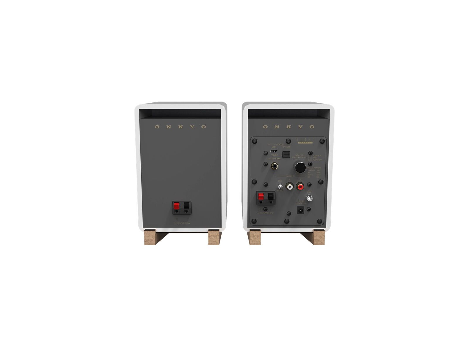 Onkyo GX-10DB Aktiv Regallautsprecher (Paar) weiß