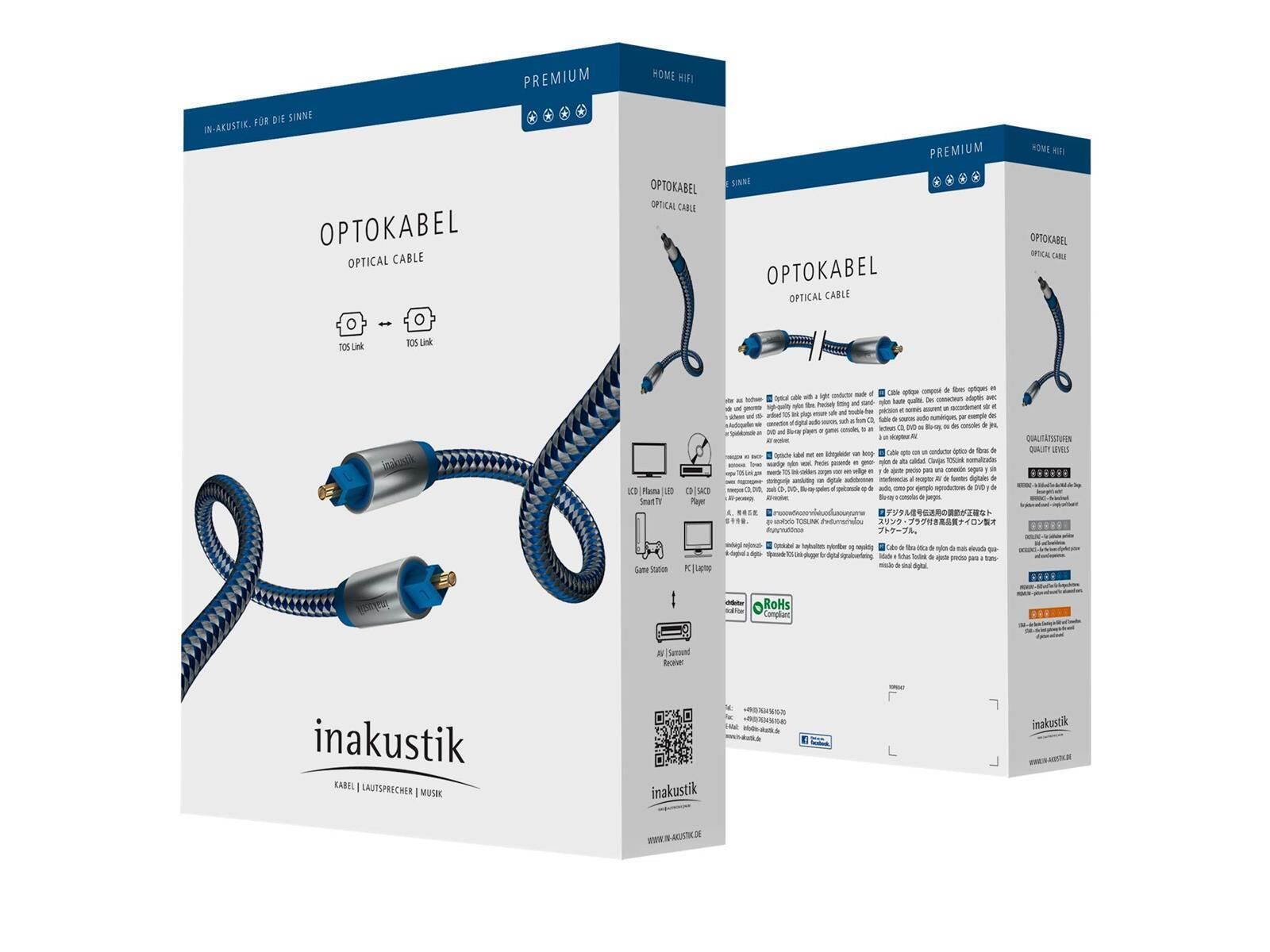 0041201_V Inakustik Premium Optokabel Toslink 10,0 Meter