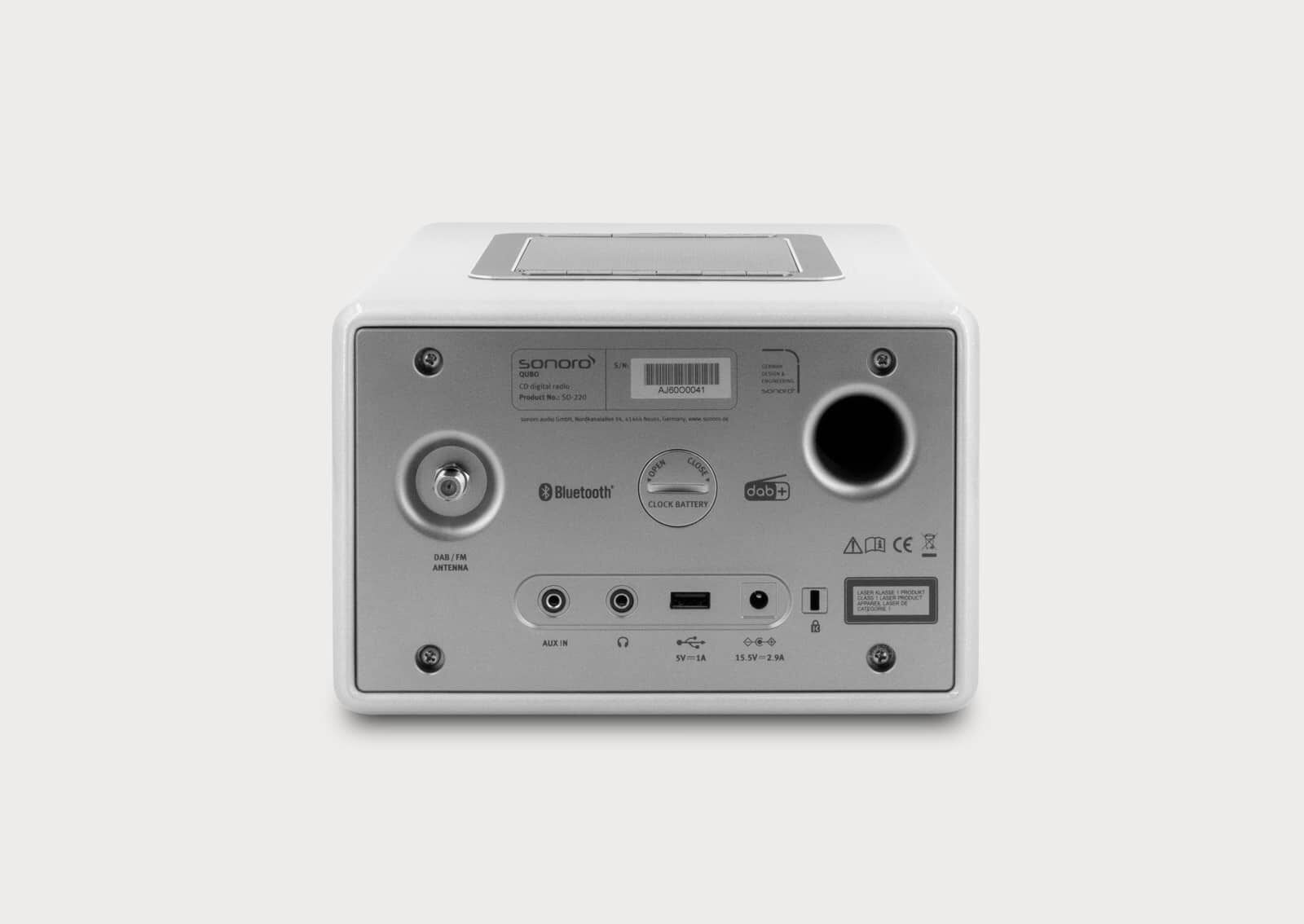 sonoro_CUBO_silber_rueckseite Sonoro Qubo Hi-Fi Radio silber