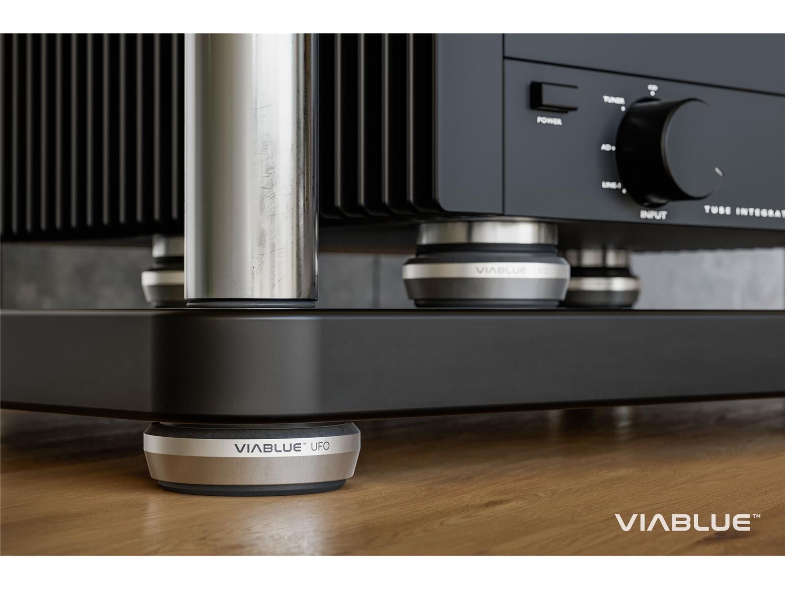 VIABLUE™ UFO XL Absorber-Set 4 Stück silber