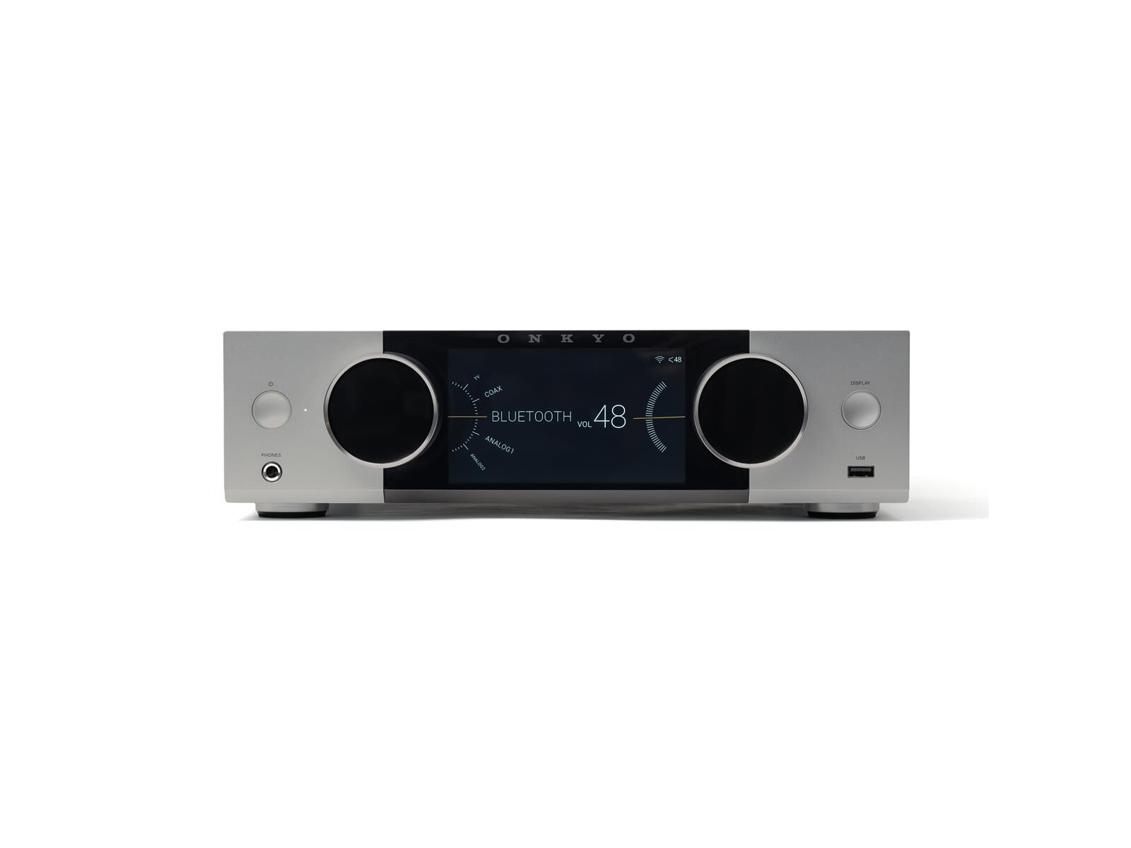 Onkyo-Y-40-Sl-Front-On.jpg Onkyo Muse Y-40 Netzwerk Verstärker silber