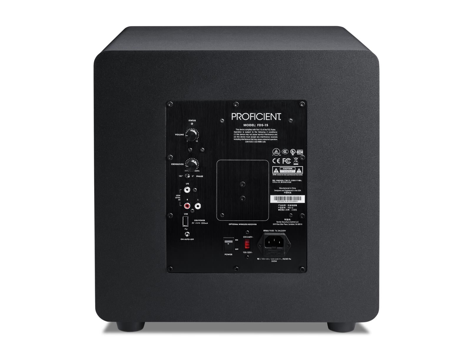 Proficient FDS-15 Subwoofer schwarz Proficient FDS-15 Subwoofer schwarz