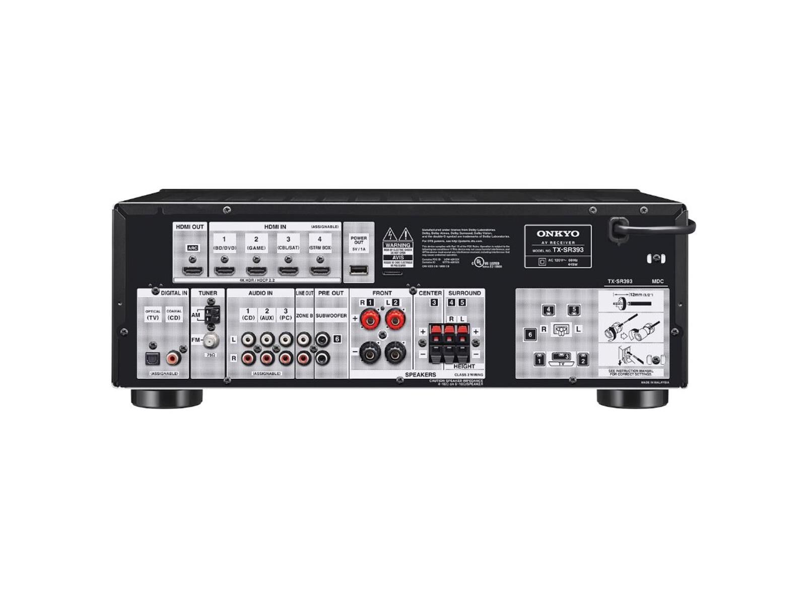OnkyoTX-SR393DAB 5.2 AV-Receiver OnkyoTX-SR393DAB 5.2 AV-Receiver