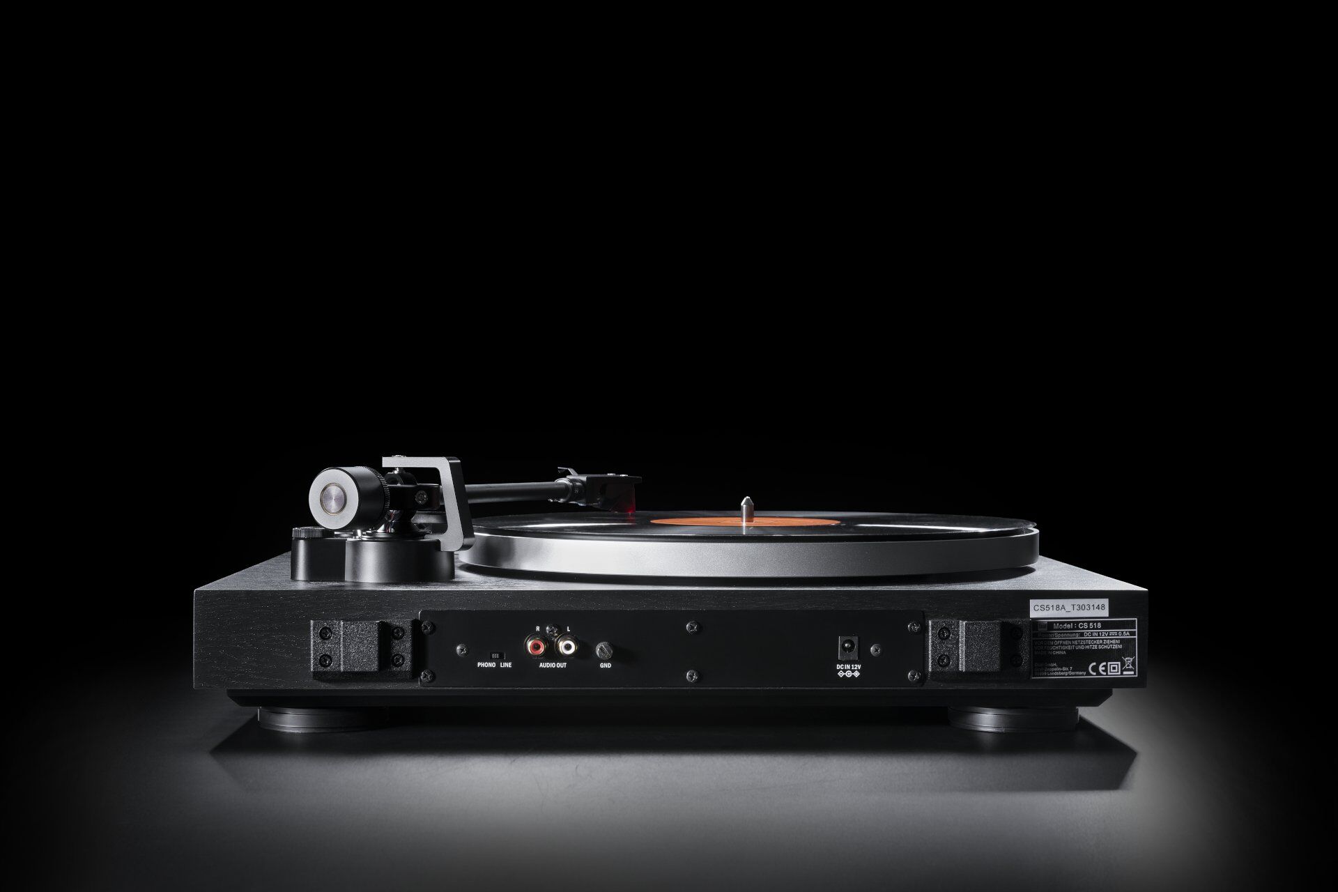 Dual CS 518 Manueller Plattenspieler schwarz