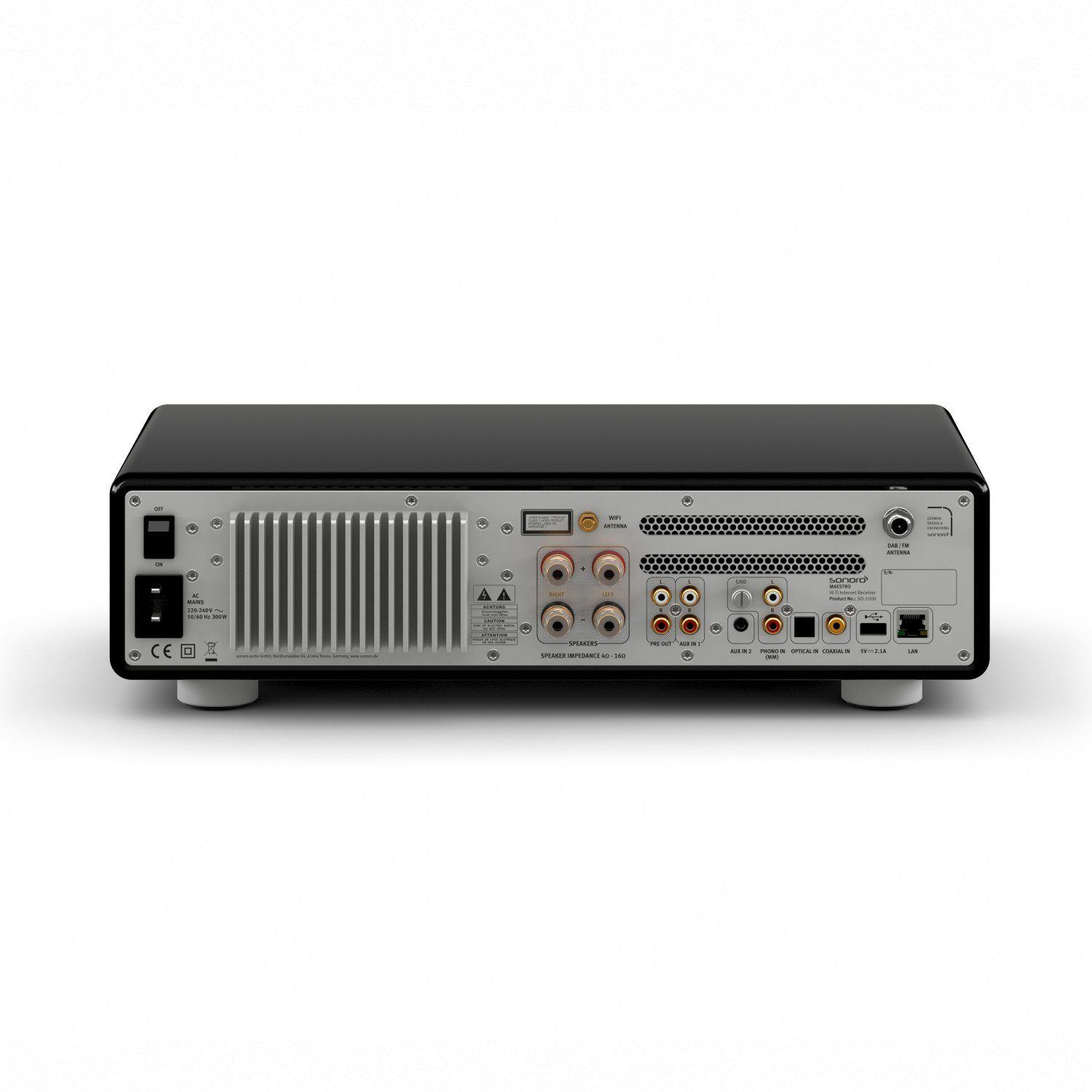 Sonoro Maestro Stereoreceiver Schwarz glänzend Sonoro Maestro Stereoreceiver Schwarz glänzend