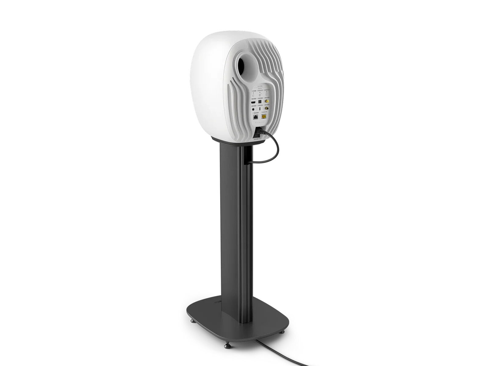 KEF LS Luxe schwarz einzeln mit LS.jpg KEF S-LUXE Lautsprecherständer im Paar Slate Grey