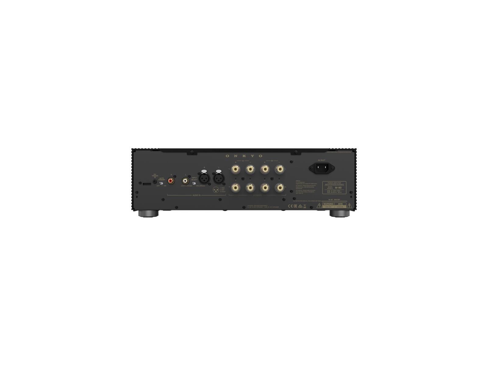 Onkyo m80 hinten.png Onkyo M80 Leistungsverstärker silber