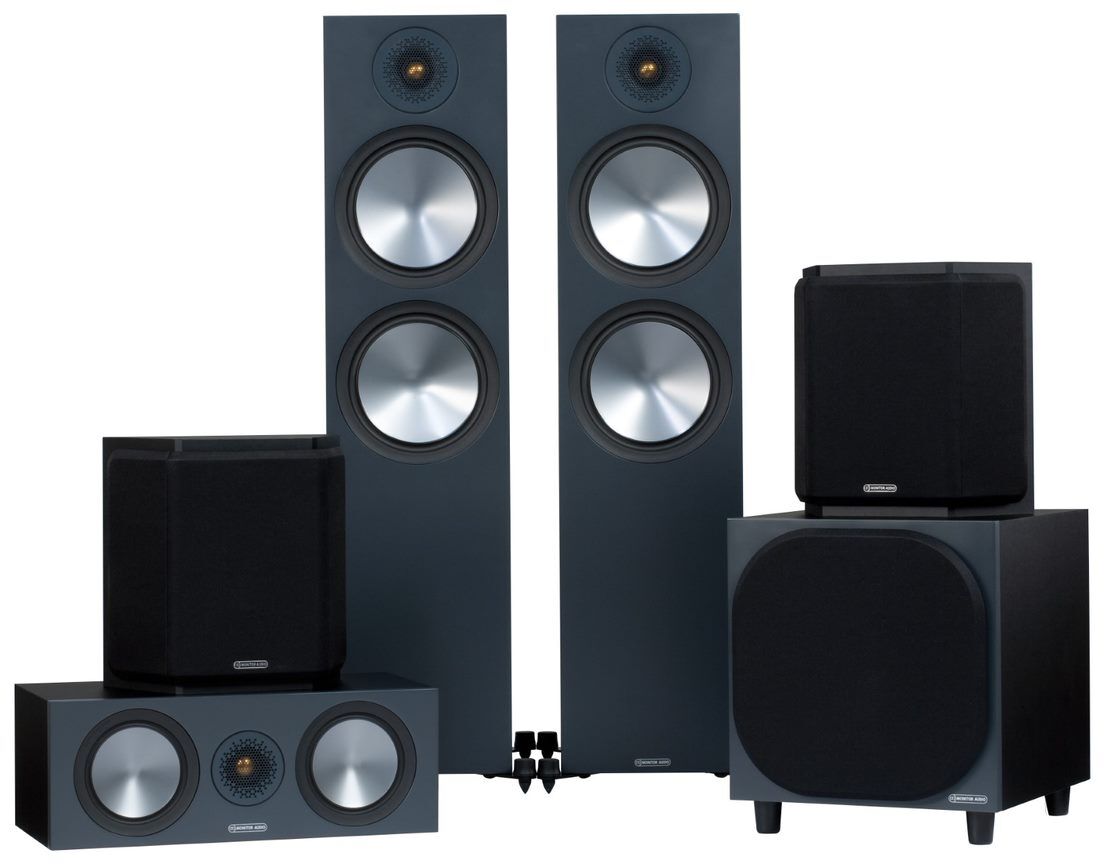 Monitor Audio Bronze (6G) Cinema 500 5.1 Set Schwarz Monitor Audio Bronze (6G) Cinema 500 5.1 Set Schwarz