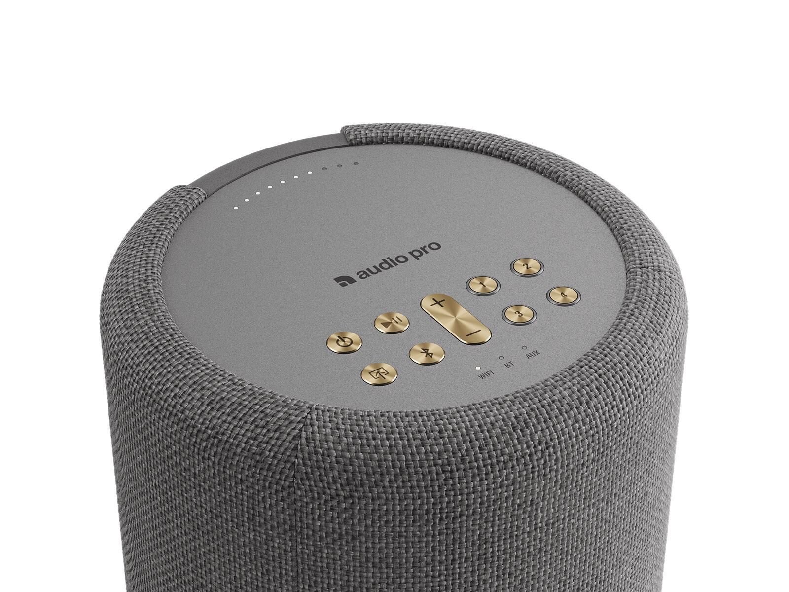 A10MKII oben.png Audio Pro A10 MkII Wireless Multiroom dunkelgrau