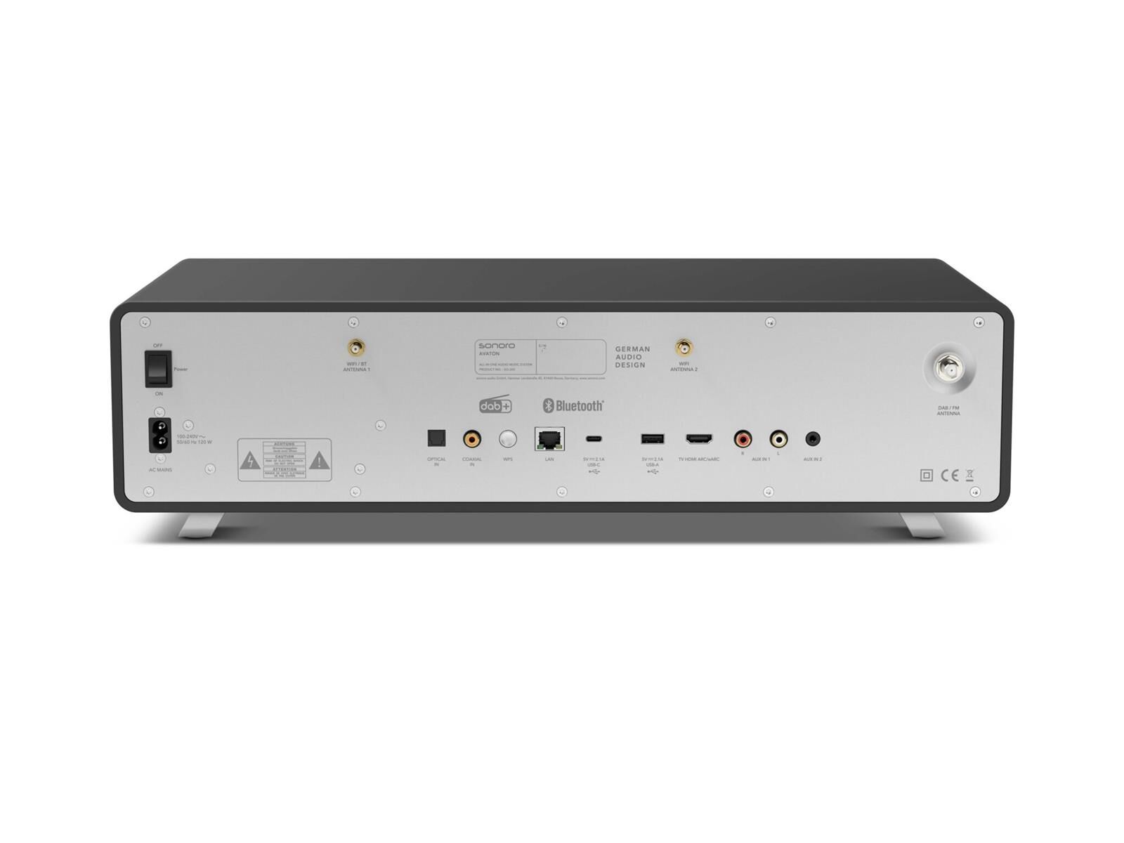 Sonoro Avaton kompaktes Musiksystem Graphit matt/silber Sonoro Avaton kompaktes Musiksystem Graphit matt/silber