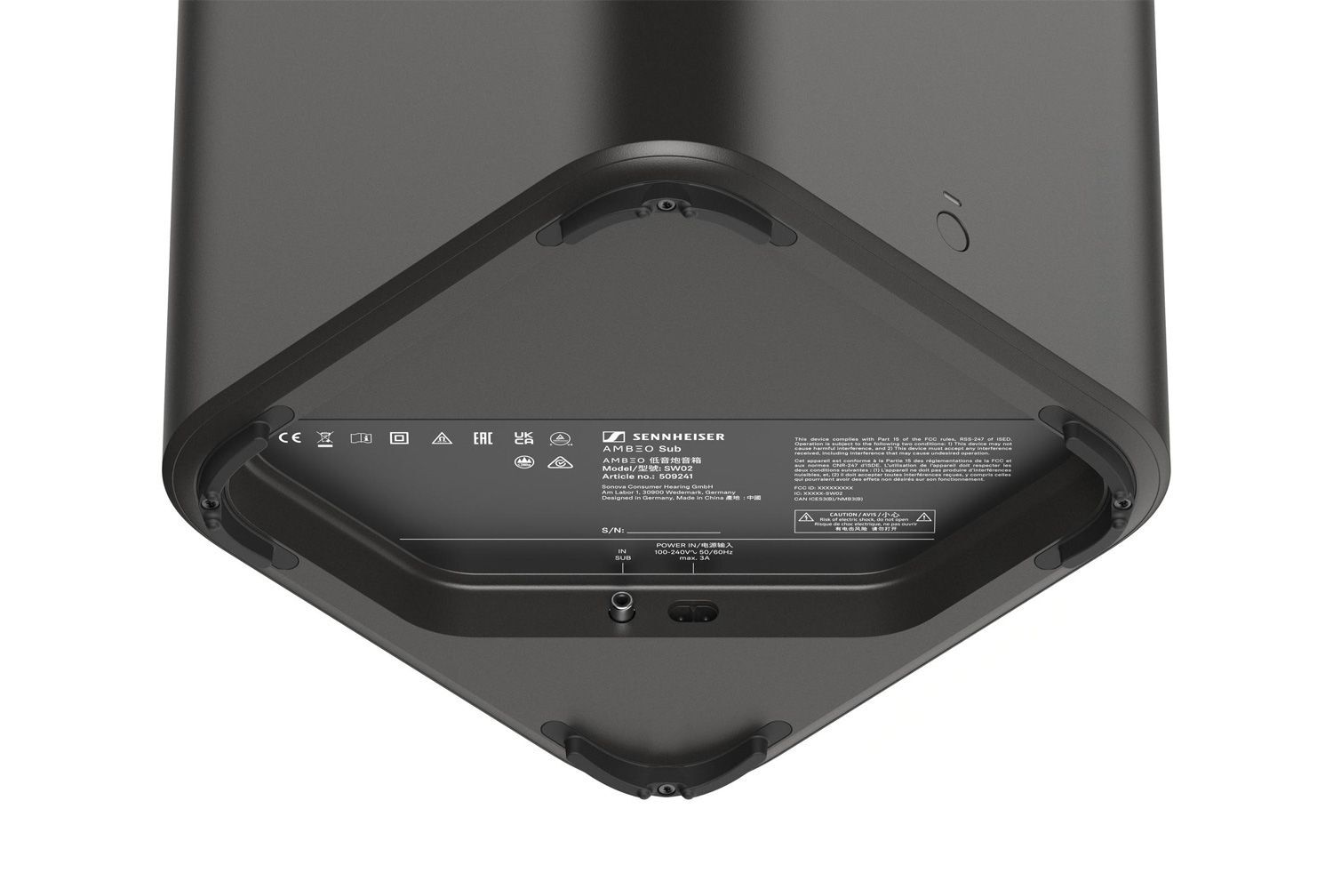 Sennheiser AMBEO Subwoofer SW02 schwarz Sennheiser AMBEO Subwoofer SW02 schwarz