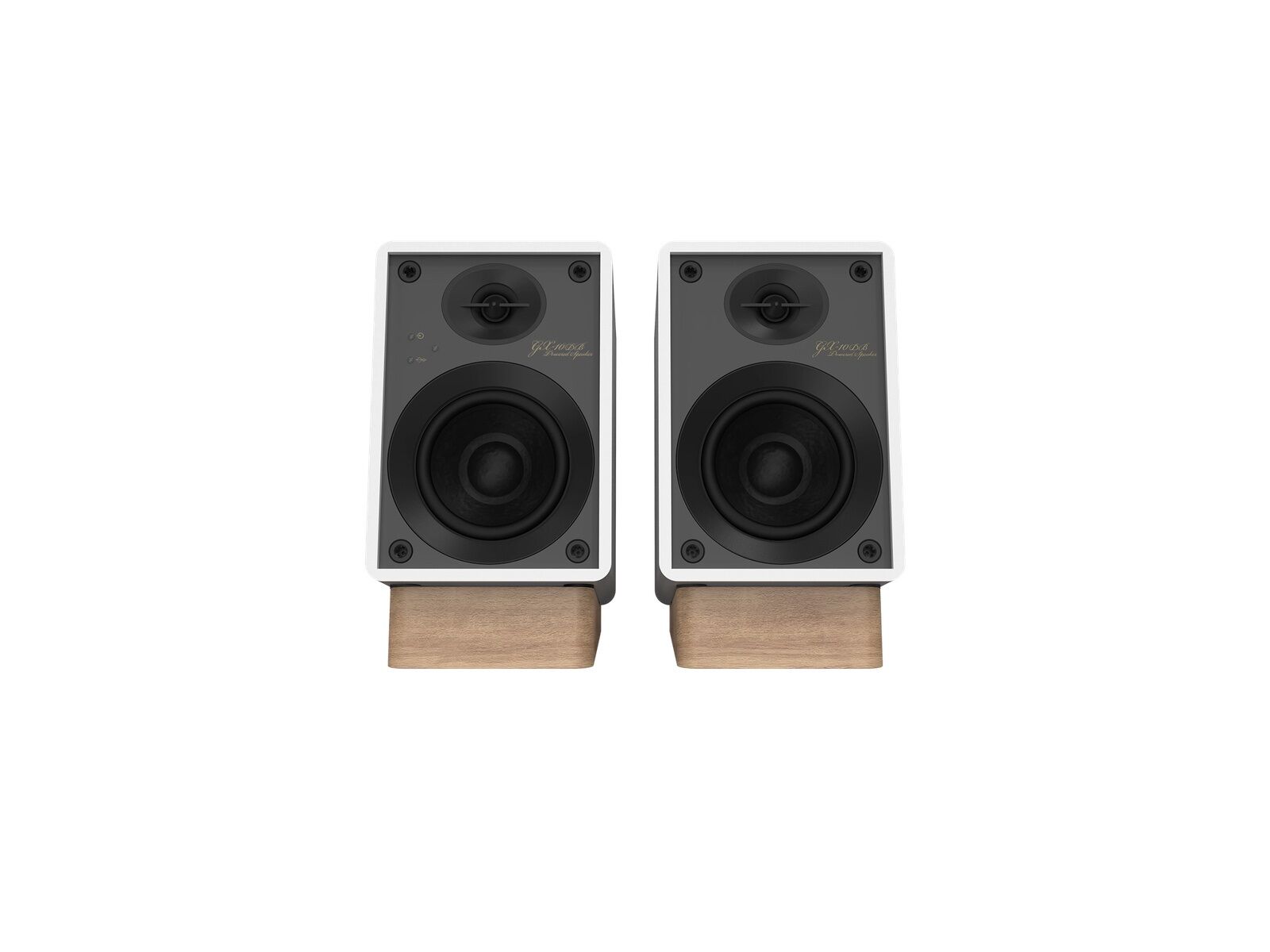 Onkyo GX 10 DB vorn3 weiß.jpg Onkyo GX-10DB Aktiv Regallautsprecher (Paar) weiß