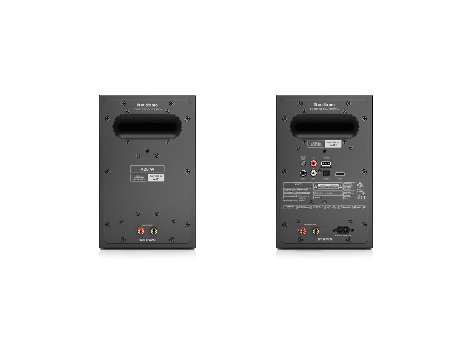 A28 W schwarz 3.jpg Audio Pro A28 W Multiroom Aktivlautsprecher-Set Schwarz