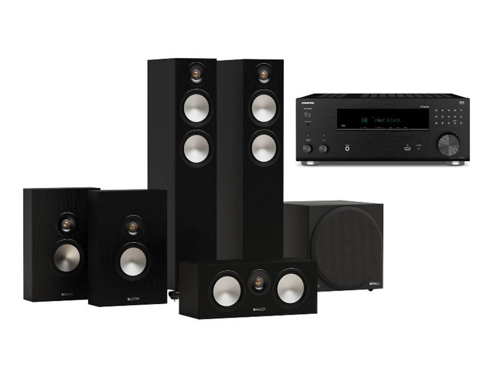 Monitor Audio Cinema 300 7G 5.1 Set W10 schwarz Onkyo TX-RZ30 Monitor Audio Cinema 300 7G 5.1 Set W10 schwarz Onkyo TX-RZ30