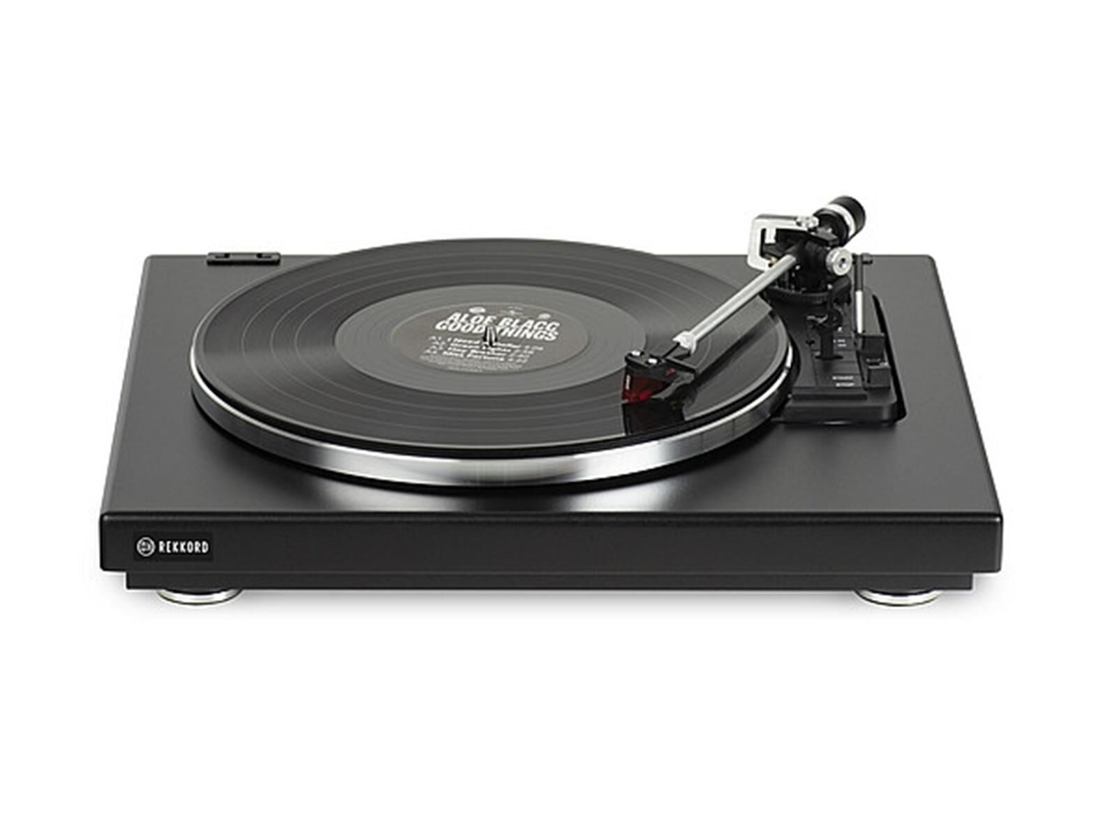 REKKORD F400 vollautomatischer Plattenspieler schwarz matt
