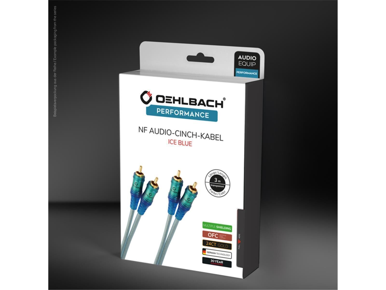 Oehlbach NF Audio-Cinch-Kabel ICE BLUE 3m