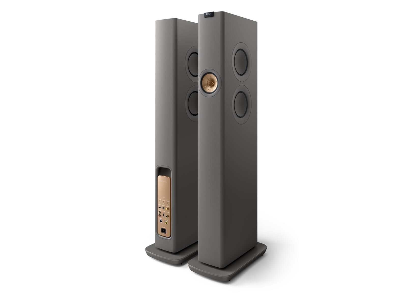 KEF LS60 wireless Standlautsprecher (Paarpreis) Titanium Grau