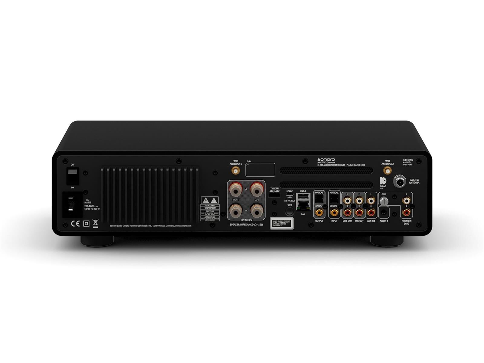 Sonoro Maestro Quantum Stereoreceiver schwarz matt Sonoro Maestro Quantum Stereoreceiver schwarz matt