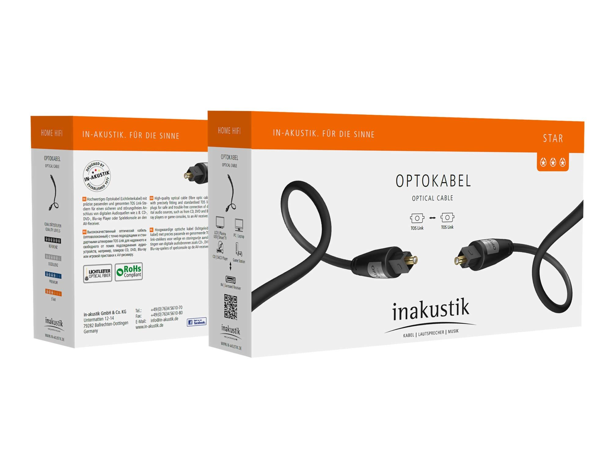 Inakustik Star Optokabel Toslink 10,0 Meter