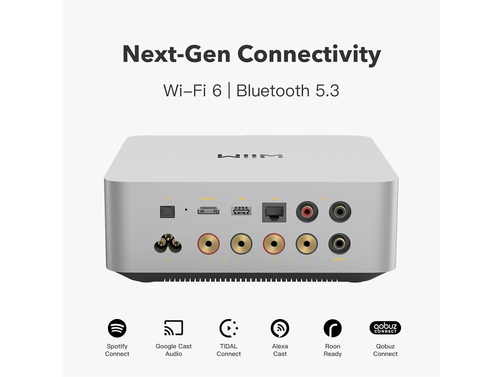 wiim amp ultra hinten.jpg WiiM Amp Ultra Streaming Verstärker silber