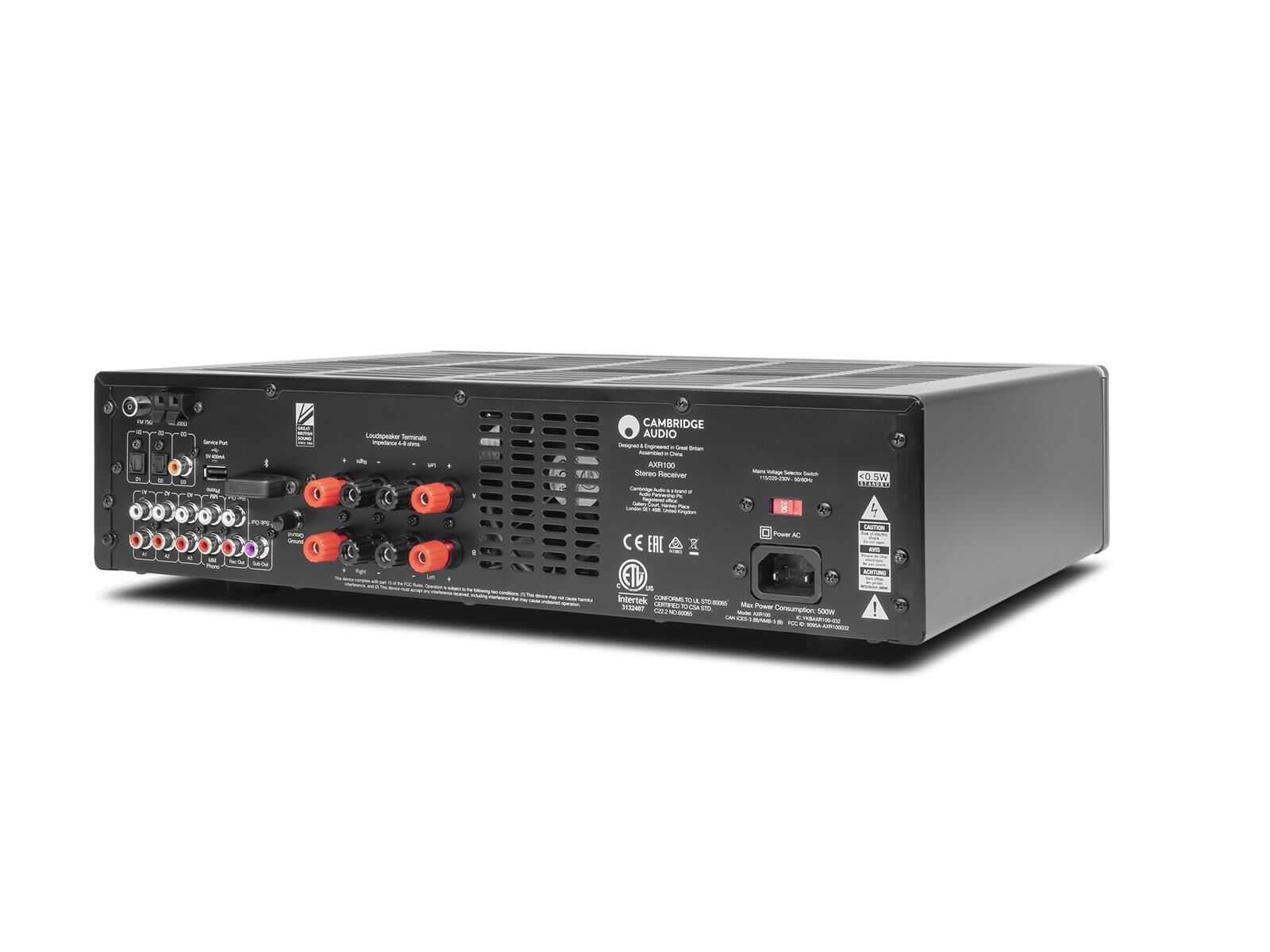 AXR100_Rear_ThreeQ copy.jpg Cambridge Audio AXR100D Stereo Receiver FM/DAB+