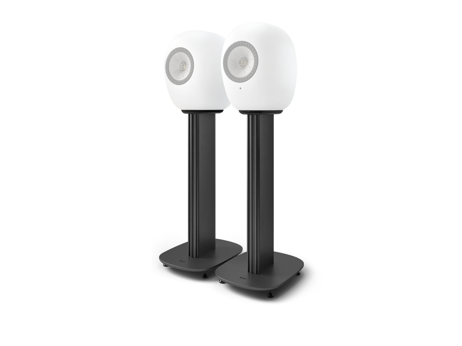 KEF LS Luxe schwarz mit LS.jpg KEF S-LUXE Lautsprecherständer im Paar Slate Grey