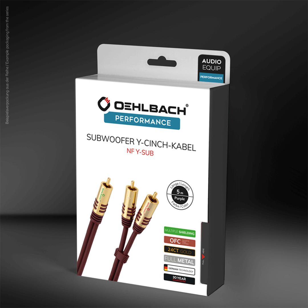 Oehlbach NF Y-Sub-Subwoofer Y-Cinch-Kabel 8m