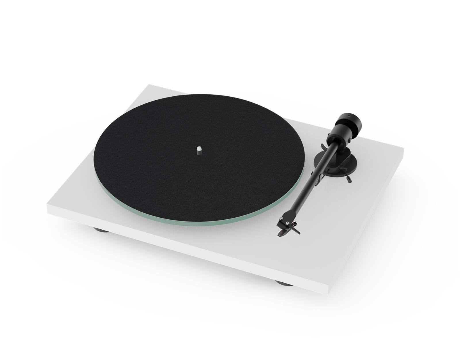 T1-EVO-matt-white+feltmat-front-cutout.png Pro-Ject T1 EVO Plattenspieler BT mit Riemenantrieb Matt Weiß