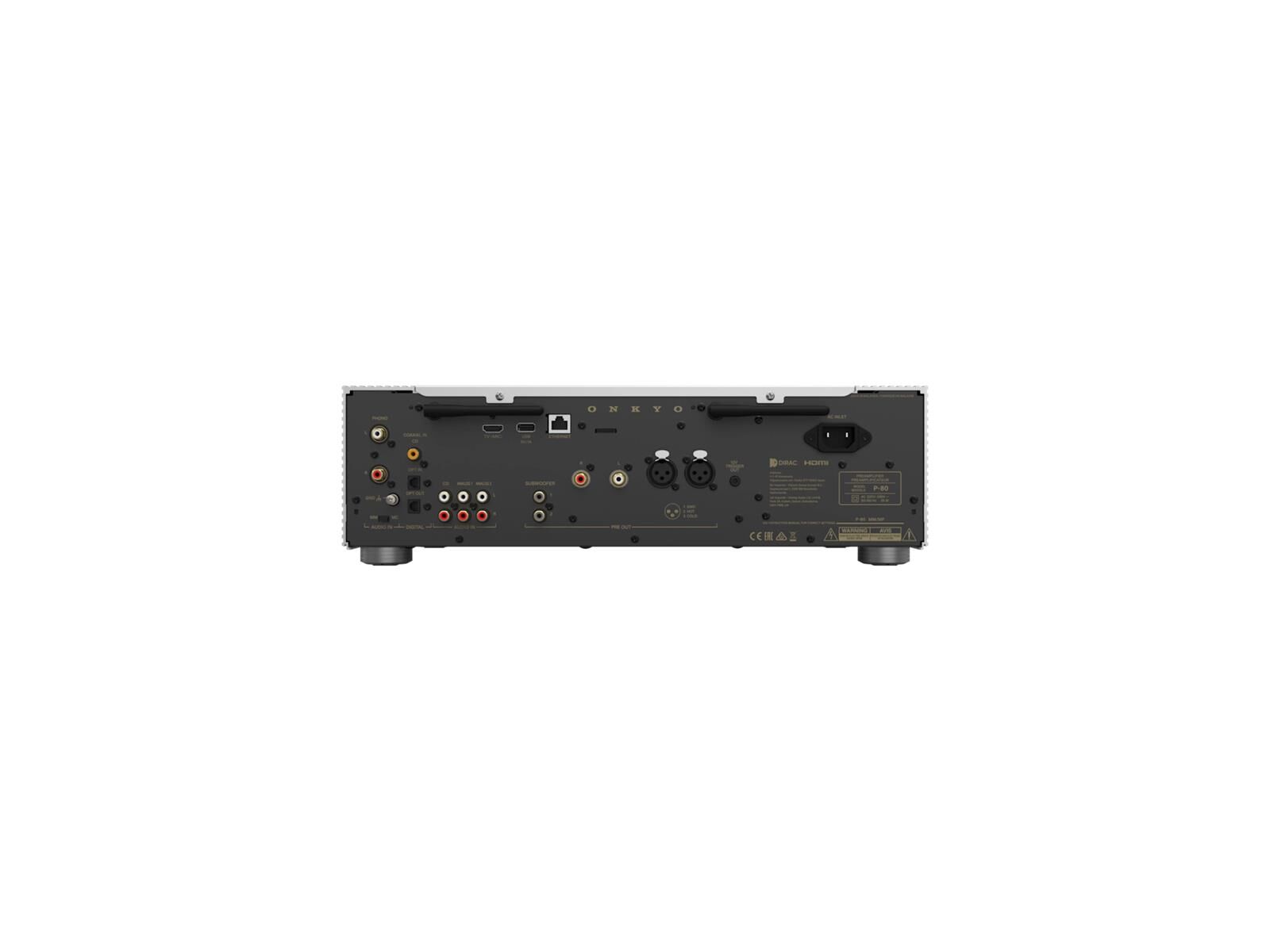 Onkyo p80hinten.png Onkyo P80 Netzwerk Vorverstärker schwarz