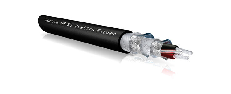 VIABLUE NF-S1 SILVER QUATTRO CINCHKABEL Mono (Paar) 8,0 M