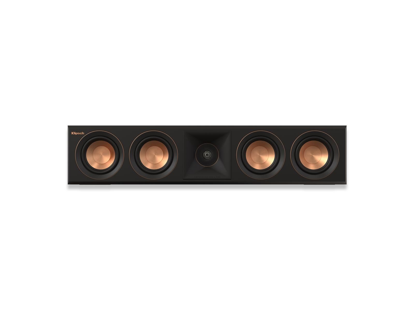 RP-404C-II-Front-view-with-grille-off.png Klipsch RP-404C II Center-Lautsprecher Ebenholz Schwarz
