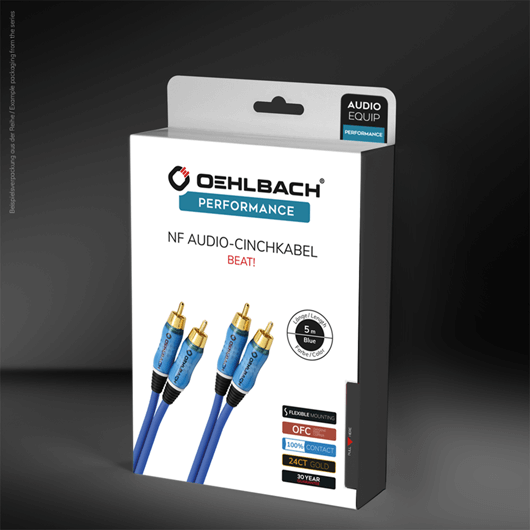 Oehlbach BEAT! NF Audio-Cinchkabel 0,5m Oehlbach BEAT! NF Audio-Cinchkabel 0,5m