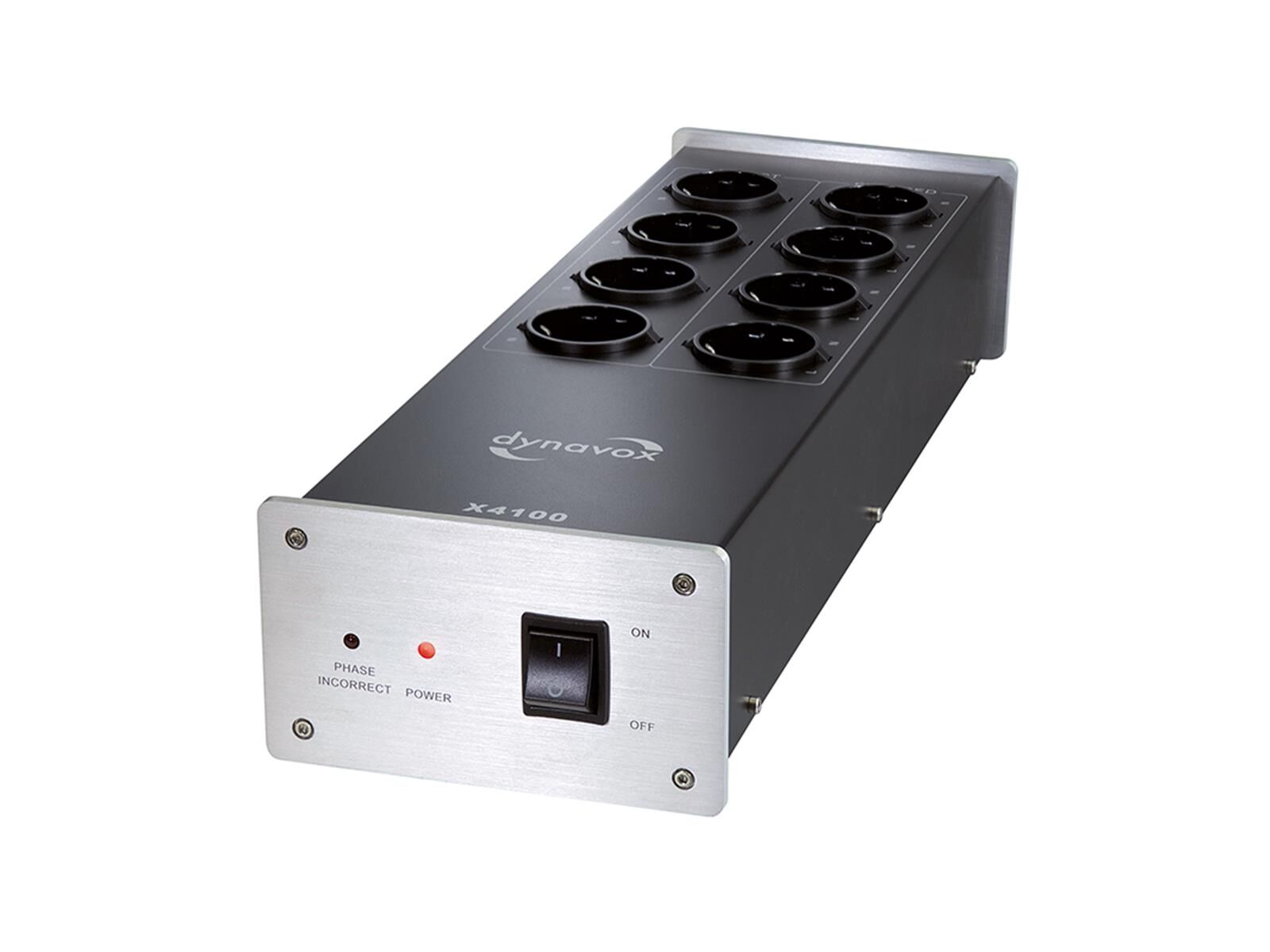 Dynavox X4100B HIFI-Steckdosenleiste Silber