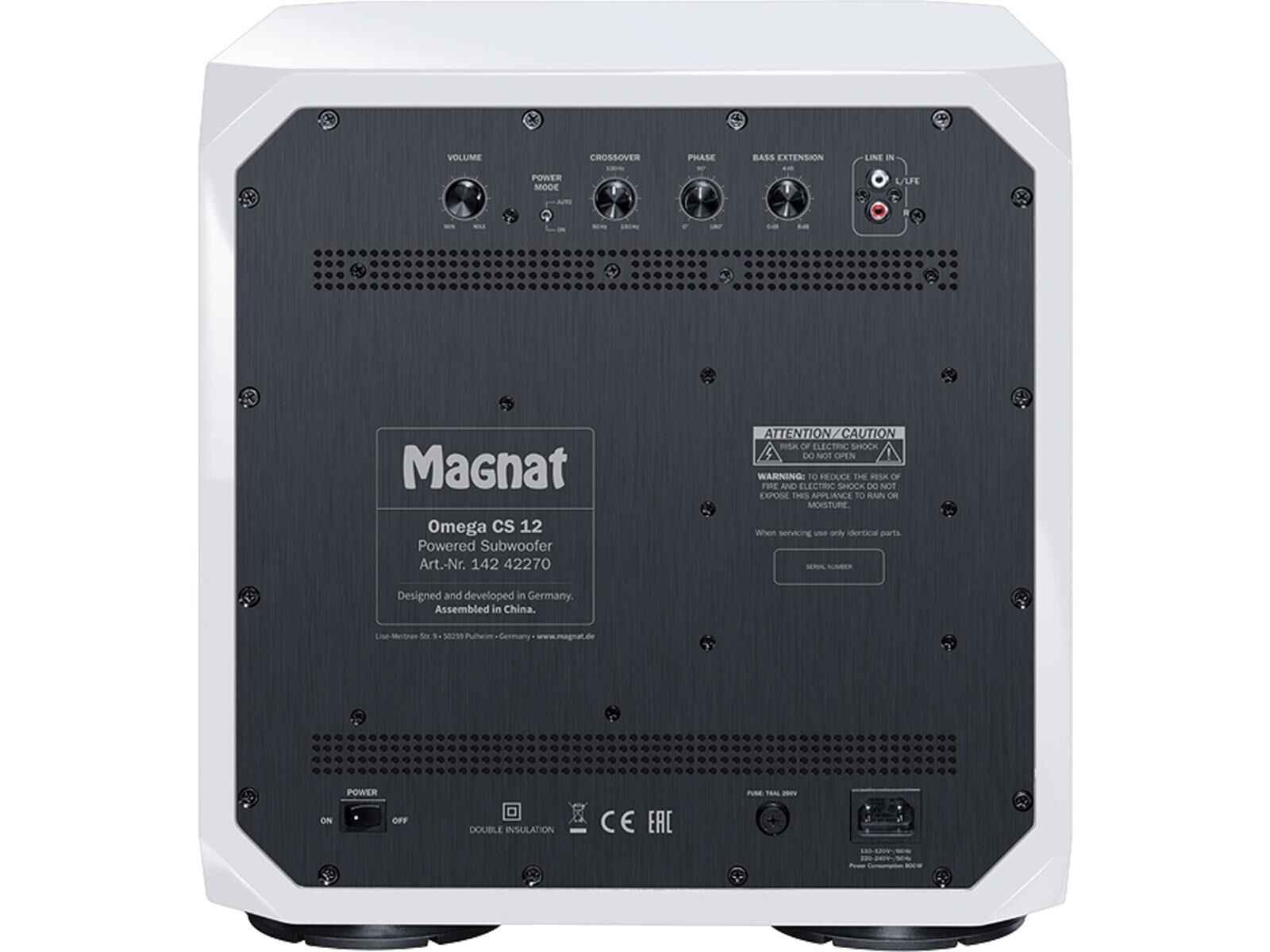 Magnat Omega CS 12 Subwoofer weiß