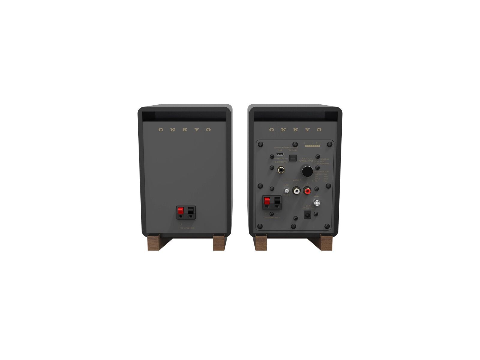 Onkyo GX 10 DB hinten.jpg Onkyo GX-10DB Aktiv Regallautsprecher (Paar) schwarz