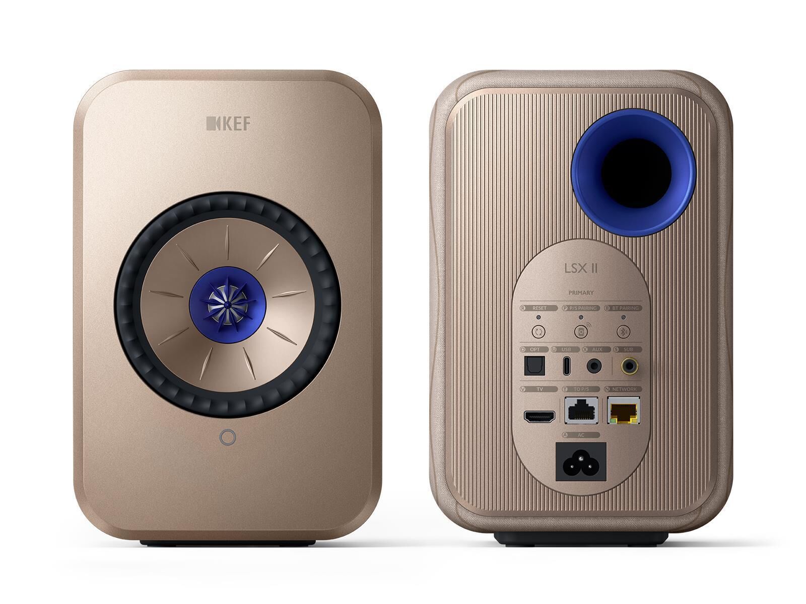 LSX II_front_and_back_Front_soundwave edition KEF LSX II WLAN-Lautsprecher Soundwave (Set)