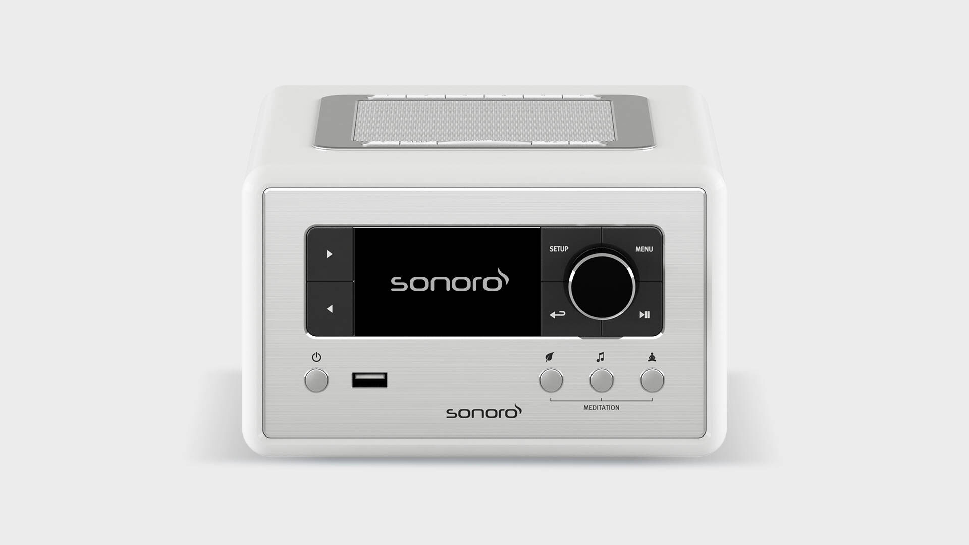 Sonoro Relax hochglanz weiß/silber (B-Ware)