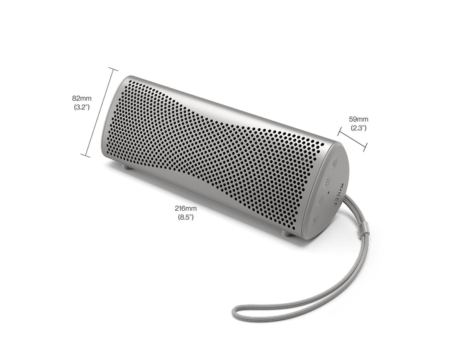 KEF MUO Bluetooth Lautsprecher Silver Dusk