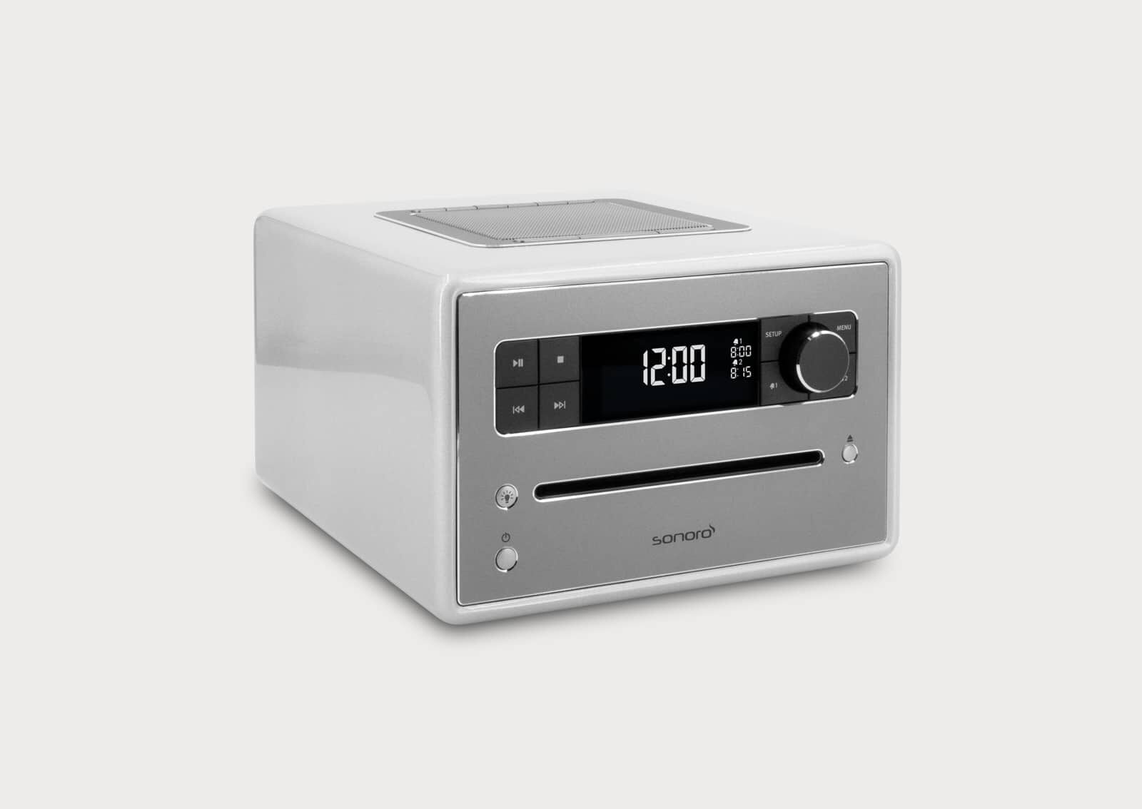 sonoro_CUBO_silber_seitlich_links Sonoro Qubo Hi-Fi Radio silber