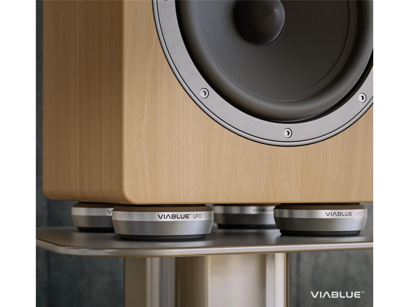 VIABLUE™ UFO XL Absorber-Set 4 Stück silber