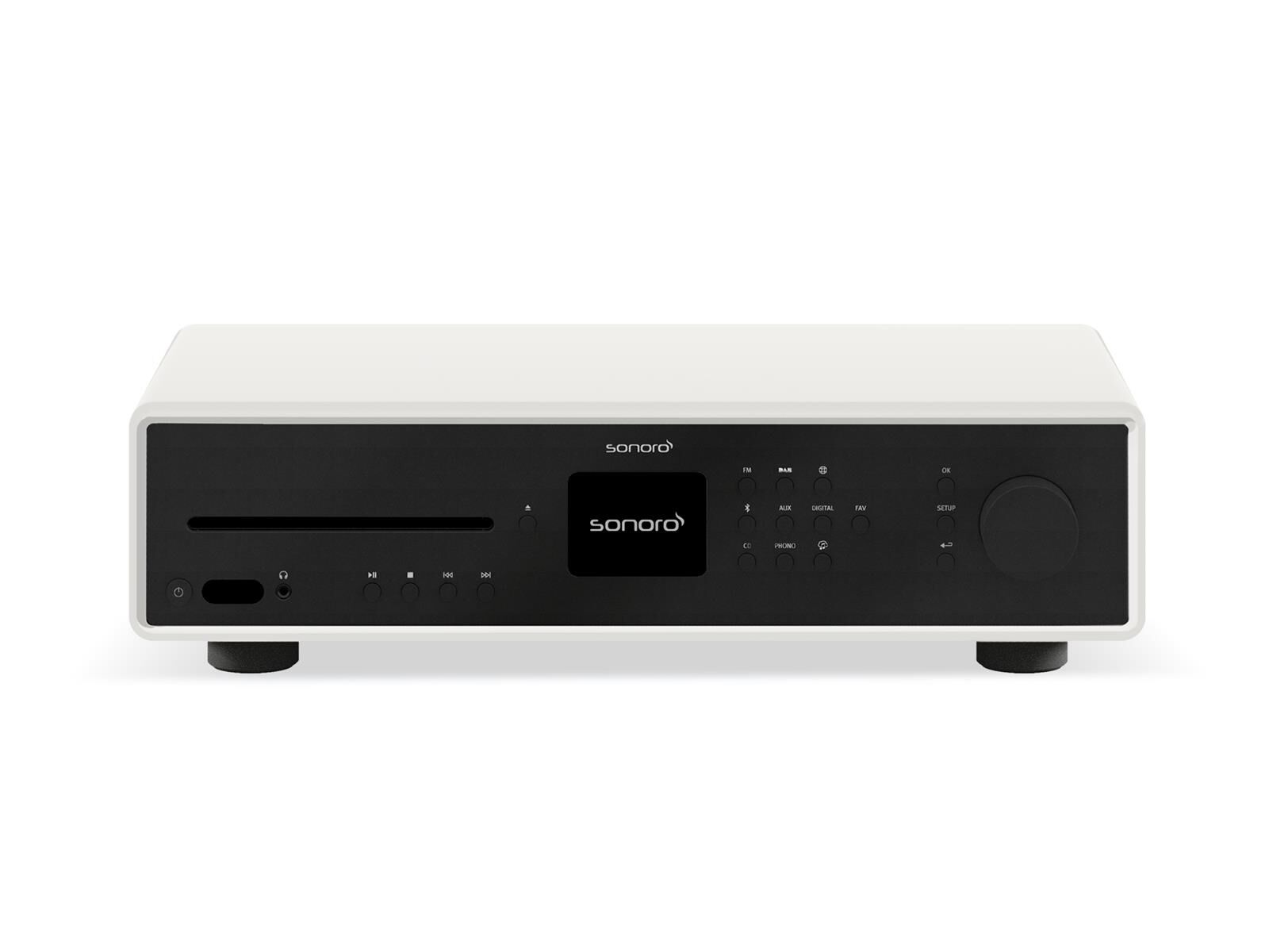 Sonoro Maestro Stereoreceiver weiß matt, schwarz Sonoro Maestro Stereoreceiver weiß matt, schwarz