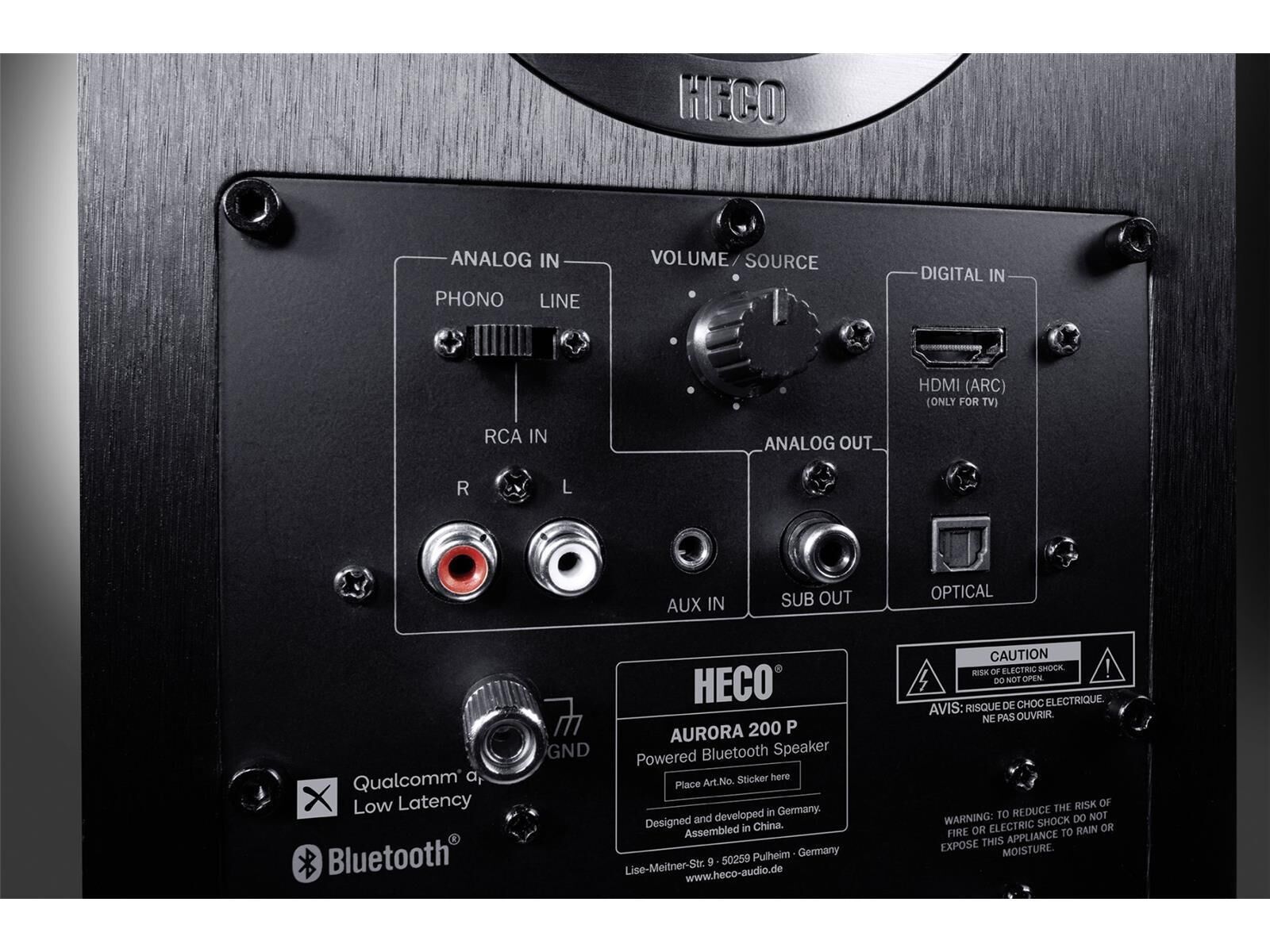 Heco Aurora 200P Bluetoothlautsprecherset schwarz
