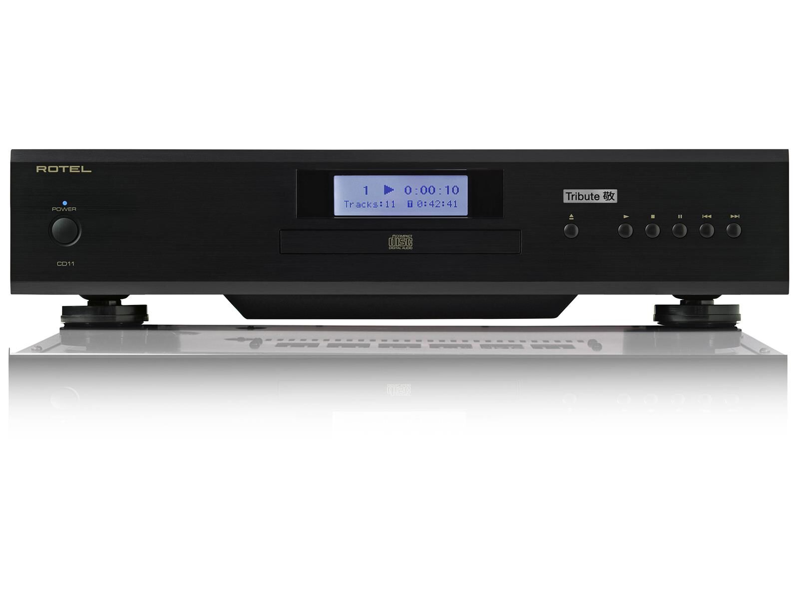 CD11 Tribute schwarz vorn.jpg Rotel A11 Tribute Vollverstärker+CD11 CD-Player Set