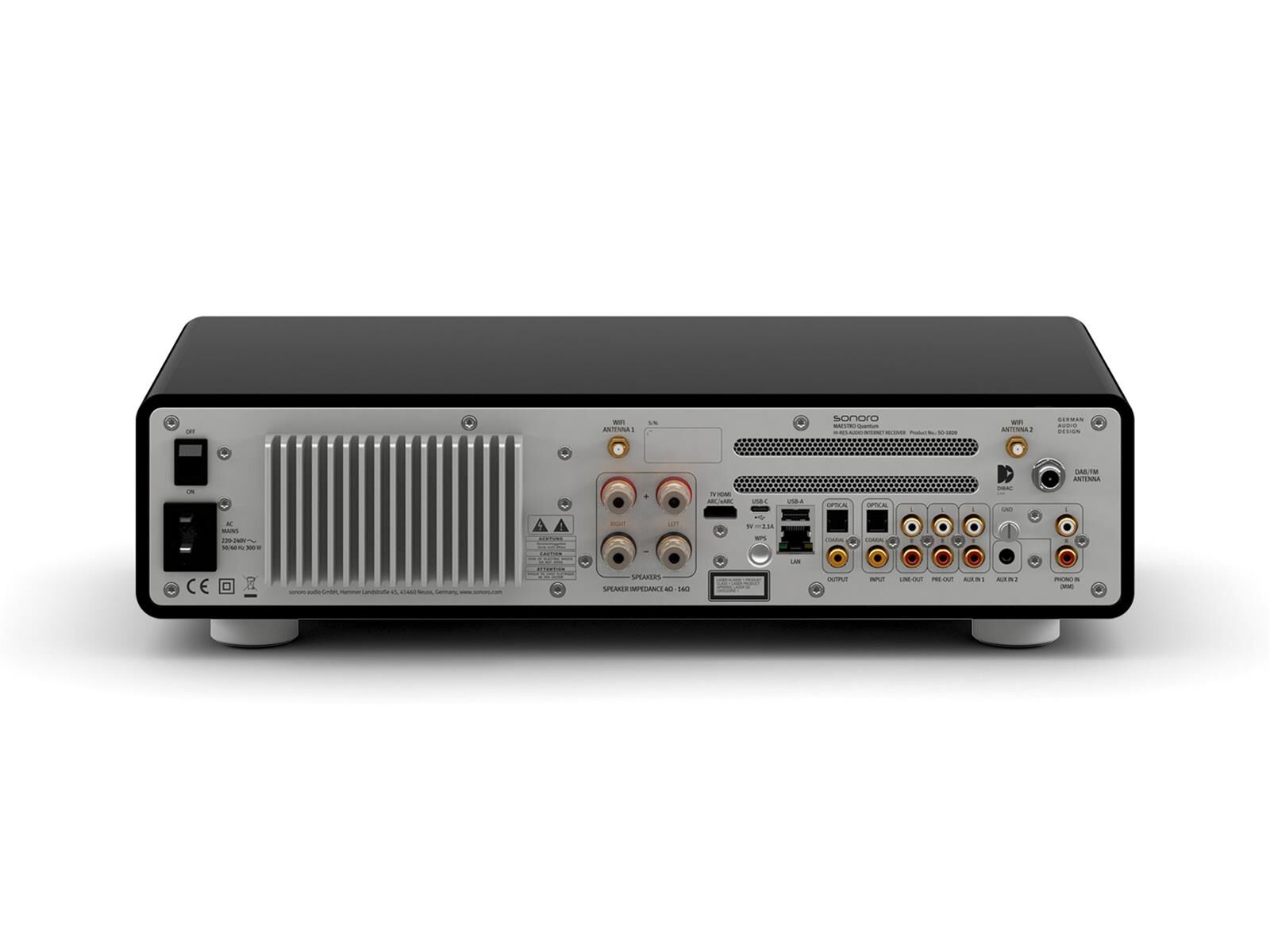 Sonoro Maestro Quantum Stereoreceiver schwarz hochglanz