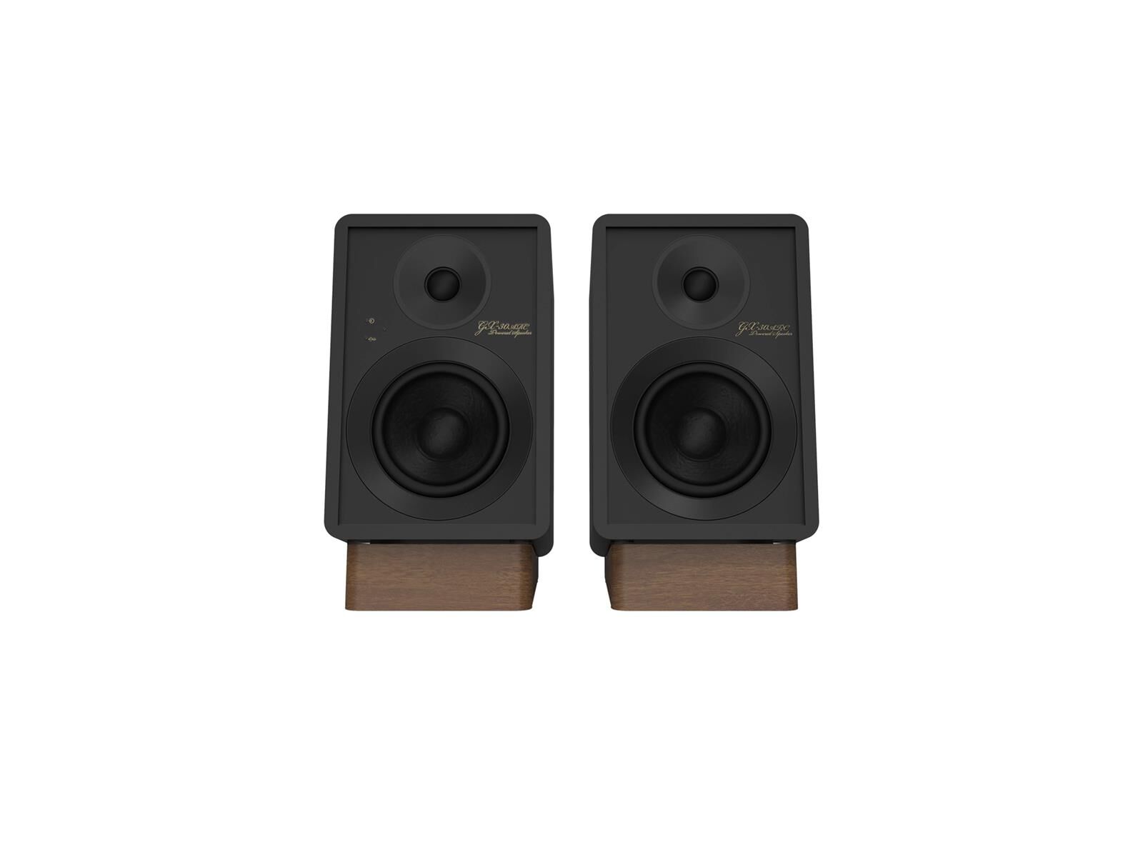 Onkyo gx-30 arc von schwarz ohne abdeckung.jpg Onkyo GX-30ARC Aktiv Regallautsprecher (Paar) schwarz