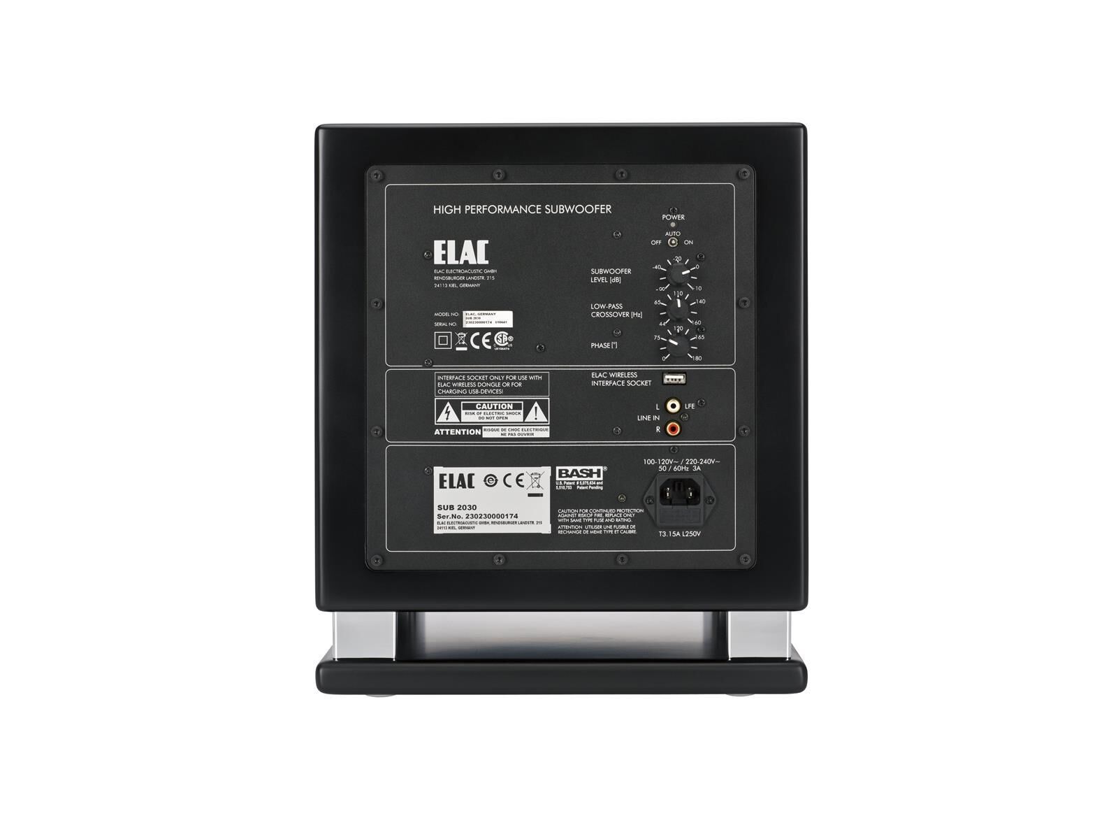 ELAC Aktiv Subwoofer 2030 seidenmatt schwarz