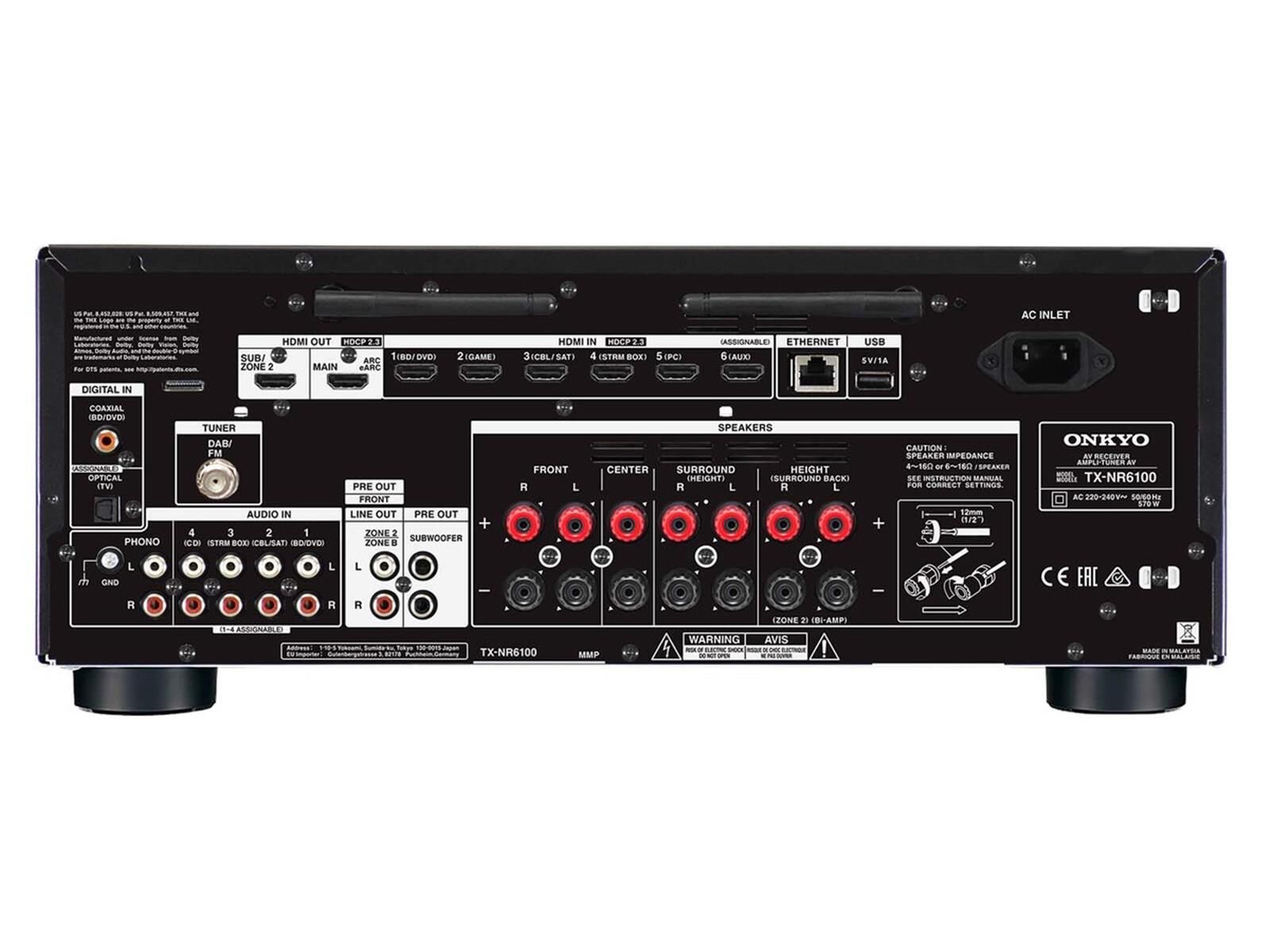 OnkyoTX-NR6100 AV Receiver schwarz